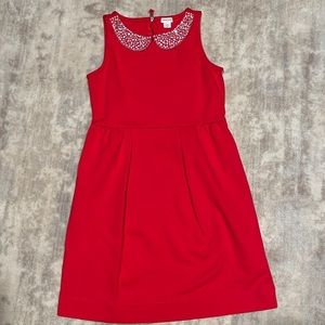 Red Crewcuts dress with beaded neck